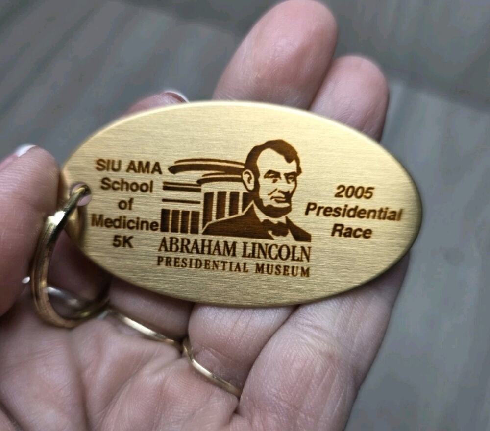 Abraham Lincoln Presidential Museum SIU AMA 5K Key Chain 2005 Presidential Race